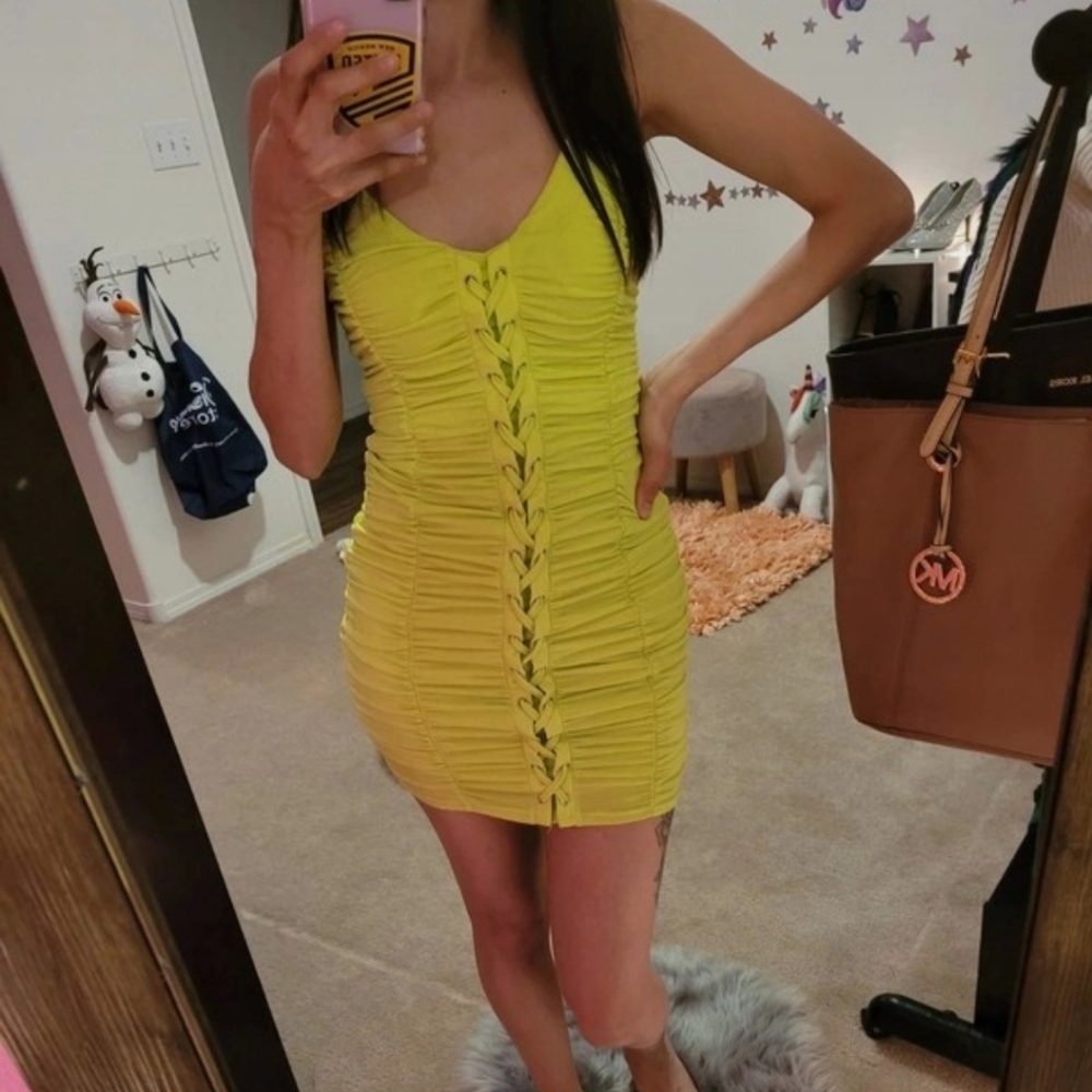Lime green dress